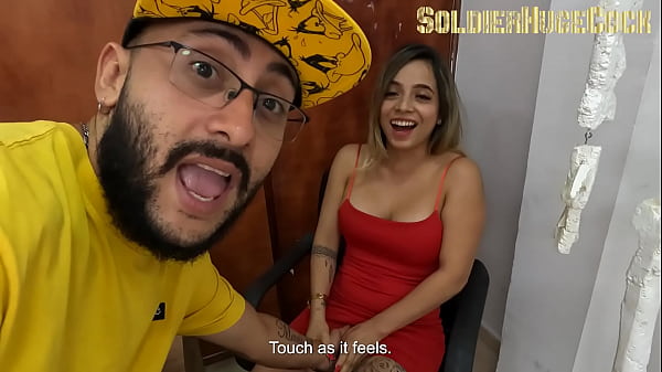 She hadn’t come to record with us for a long time and she’s a little nervous so she decides to calm her nerves by sucking my dick