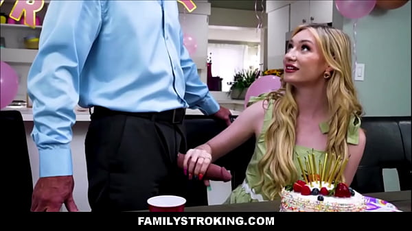 FamilyStroking – Small Tits Virgin Teen Stepdaughter Cums For Stepdad – Daisy Lavoy, Peter Fitzwell