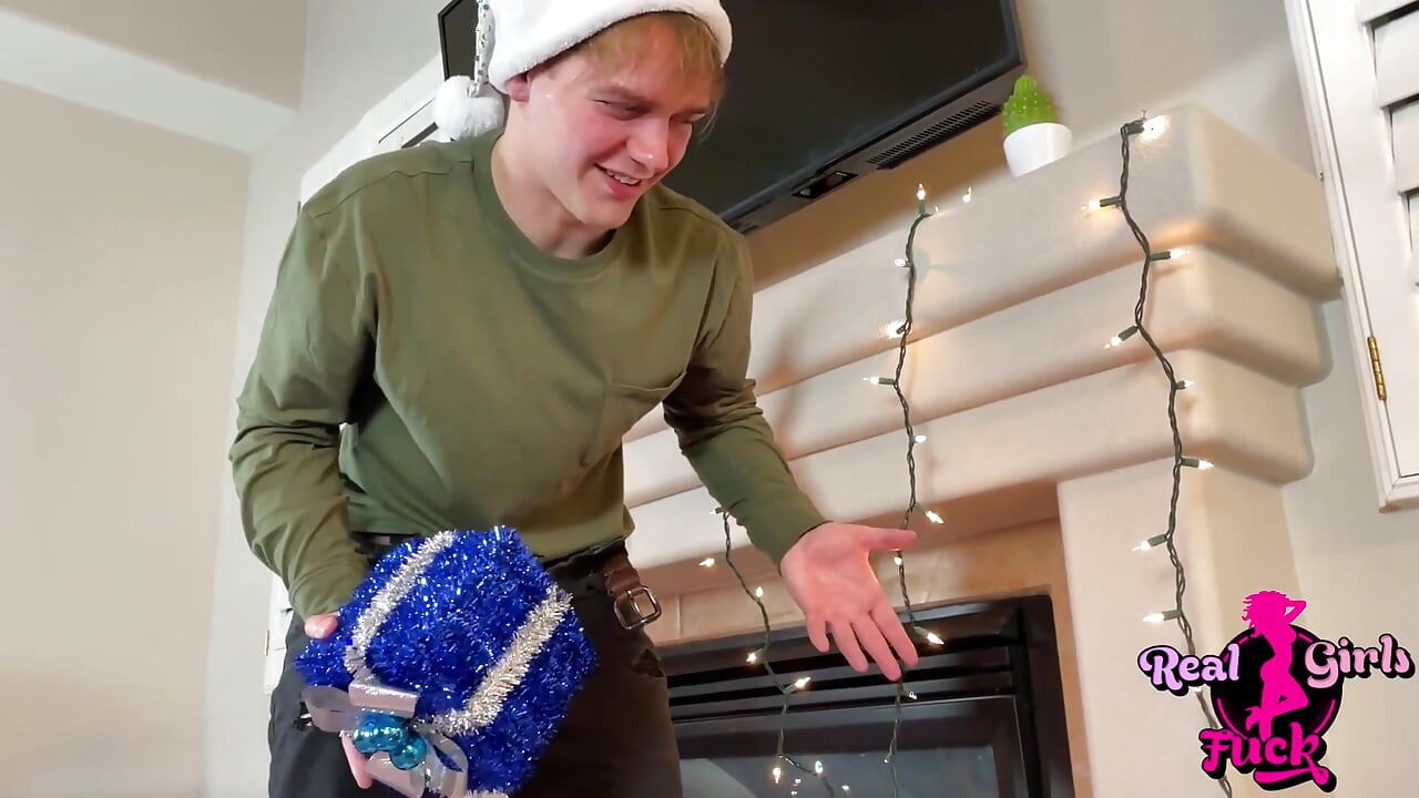 Step Bro Surprises Bratty Step Sis with His Cock for Christmas – Riley Daniels
