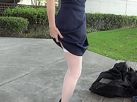 Sexy Mature Lady With High Heels And Panty Flashing In Public – MatureNl