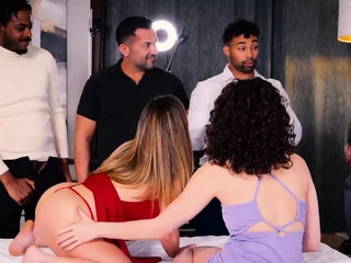 Aderes Quin Cant Resist From Intense Gangbang Sensation