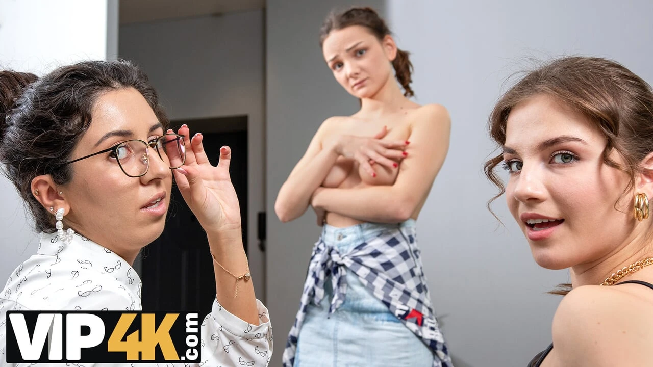 DYKE4K. Strict lady boss can’t resist spectacular lesbian threesome in the office