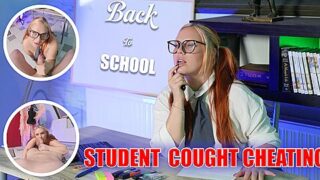 Back To School! Student 18+ Cought Cheating – Sabien Demonia