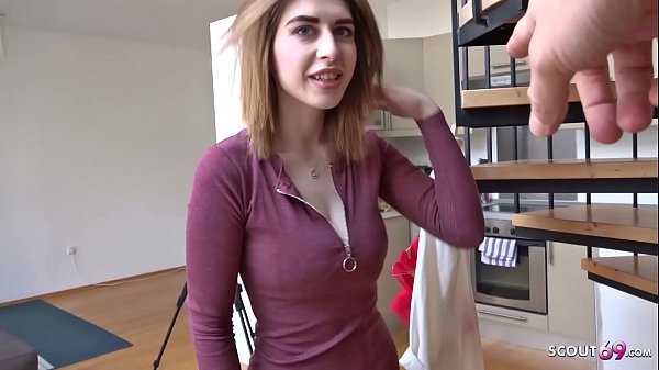 GERMAN SCOUT – Schlanke Mia bei Strassen Casting ohne Kondom fur Geld gefickt